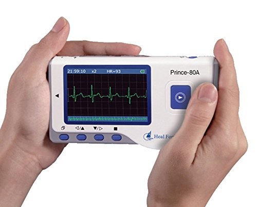 Portable Handheld ECG Monitor with Color Screen + ECG Cable (Model PC-80A)