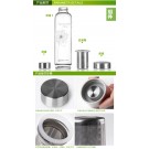 Glass Bottle with Infusion Cup