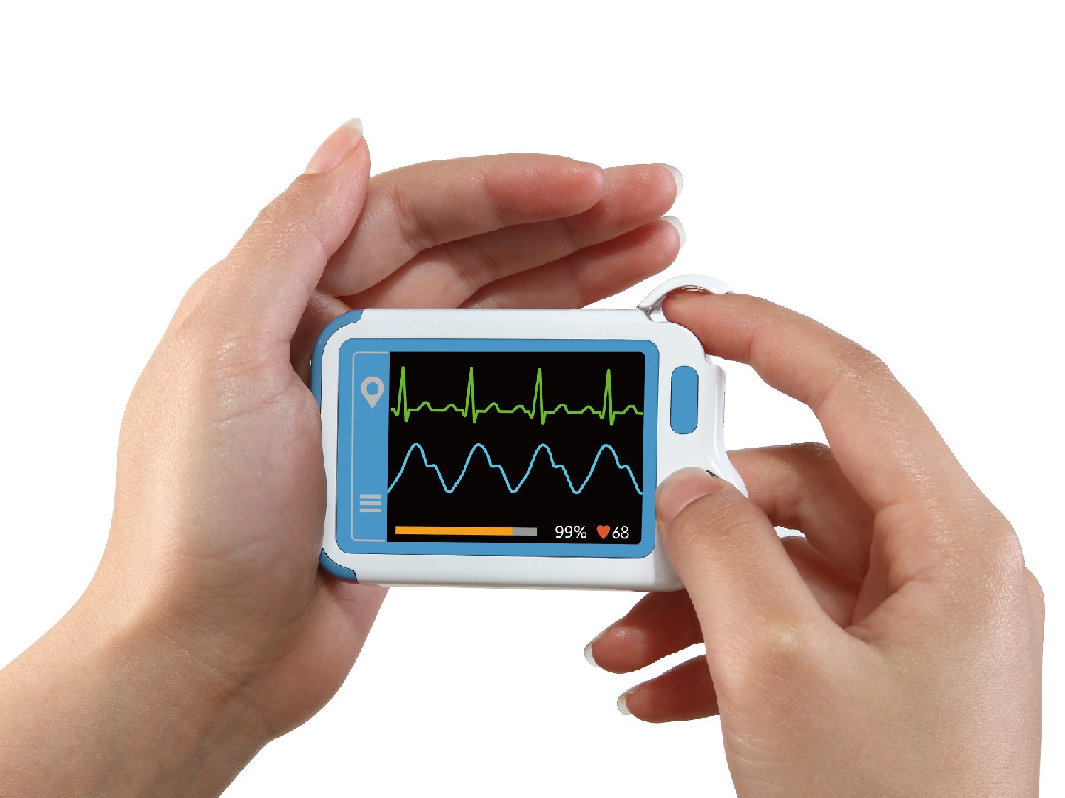 Portable ECG Monitor with Color LCD Touchscreen